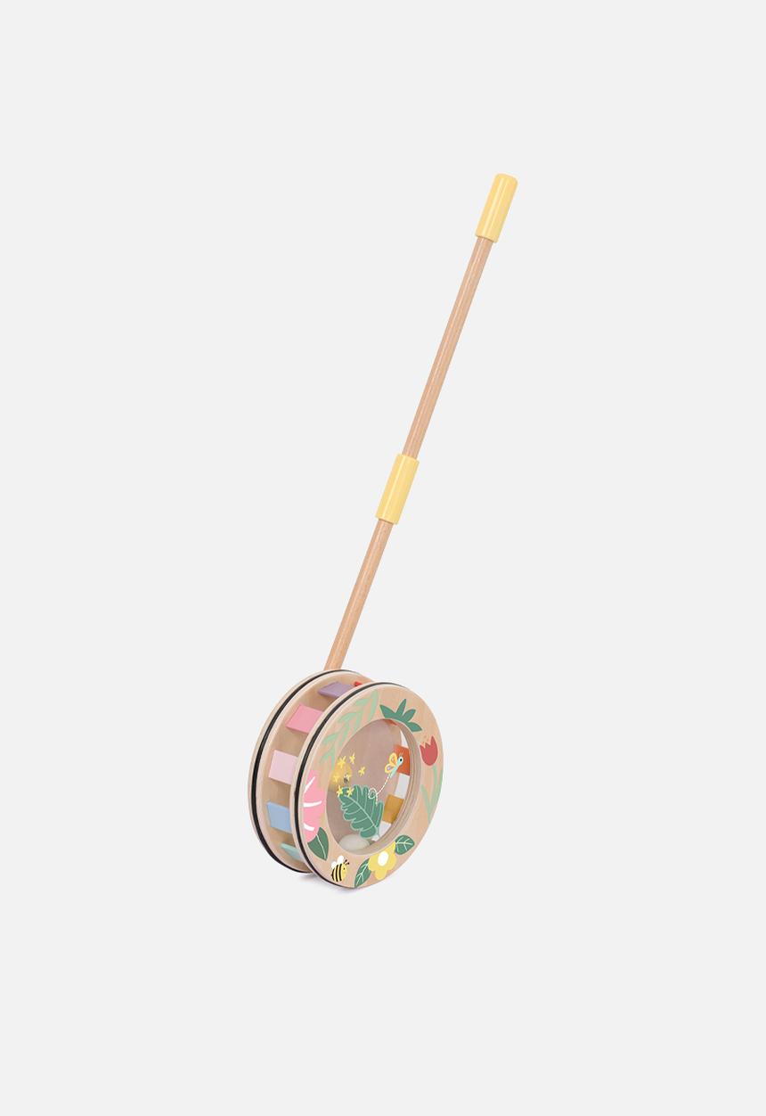 Greenbean Learning - Classic World - Pull & Push Toy - Wooden Rainbow Roll
