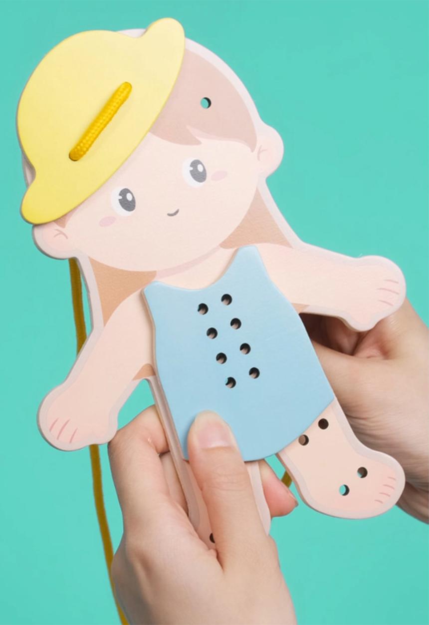 Greenbean Learning - Classic World - 'My Job' Lacing Activity Set: Girl