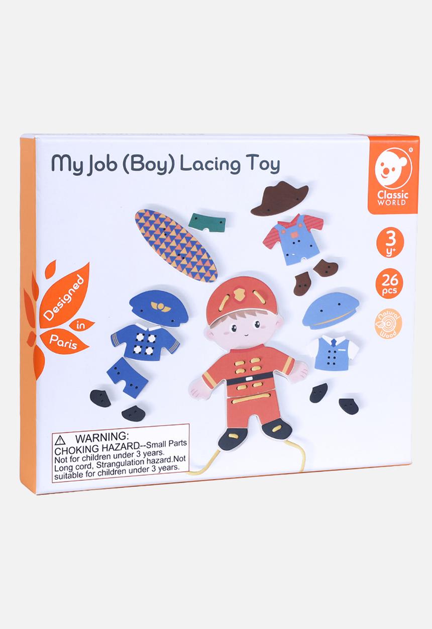 Greenbean Learning - Classic World - 'My Job' Lacing Activity Set: Boy