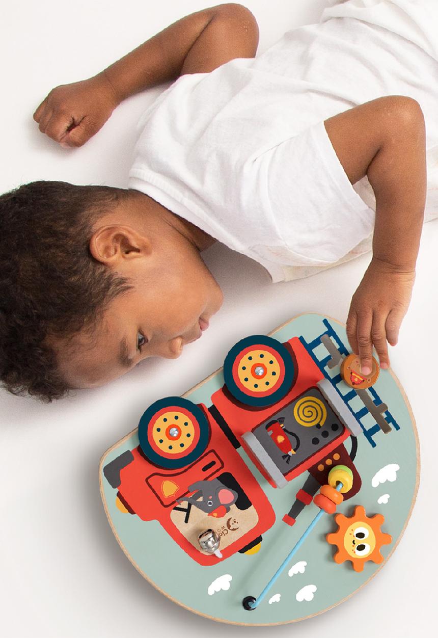Greenbean Learning - Classic World - Fire Engine Busy Board Play Set