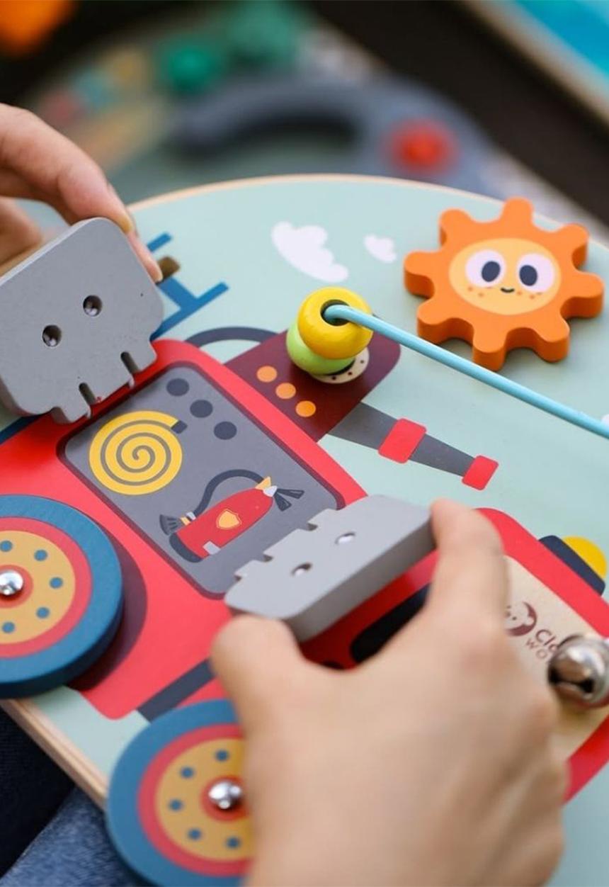 Greenbean Learning - Classic World - Fire Engine Busy Board Play Set