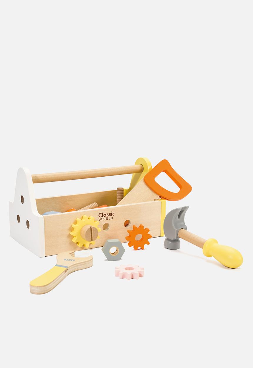 Greenbean Learning - Classic World - Pretend & Play - Wooden Carpenter Tool Set - 18pcs