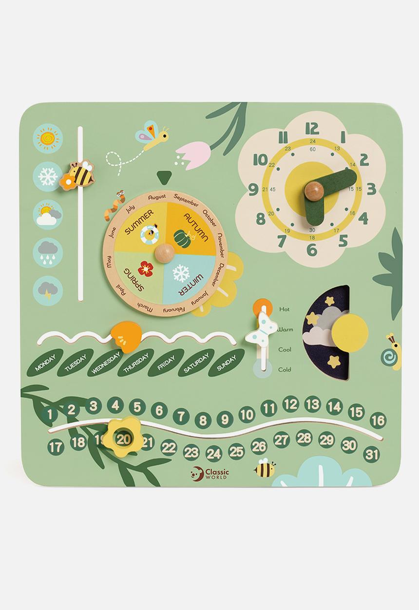 Greenbean Learning - Classic World - Vintage Wooden Calendar