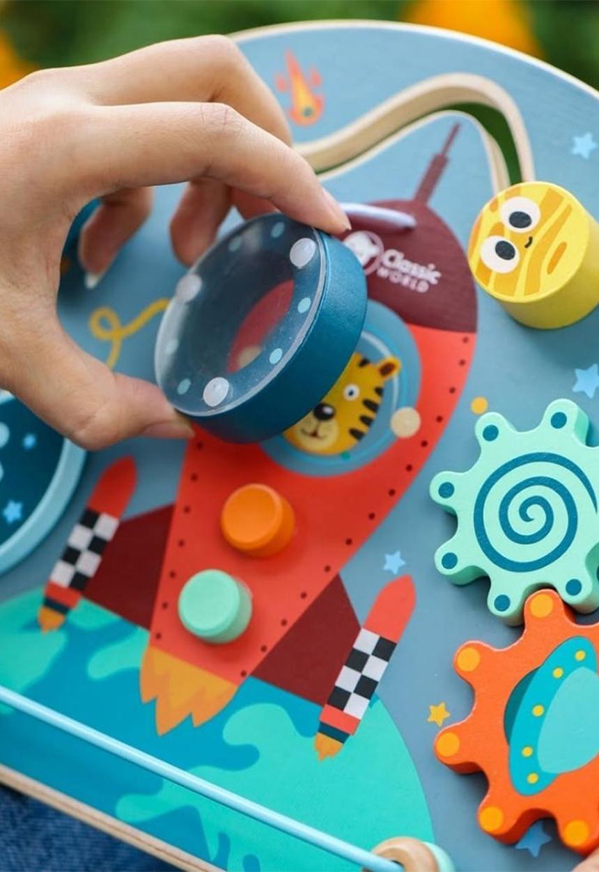 Greenbean Learning - Classic World - Rocket Busy Board Play Set