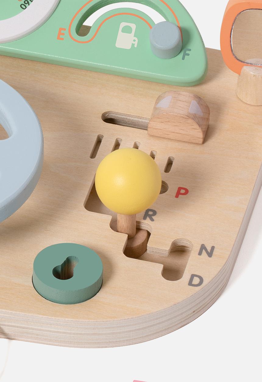 Greenbean Learning - Classic World - Steering Wheel Wooden Busy Board - 5pcs