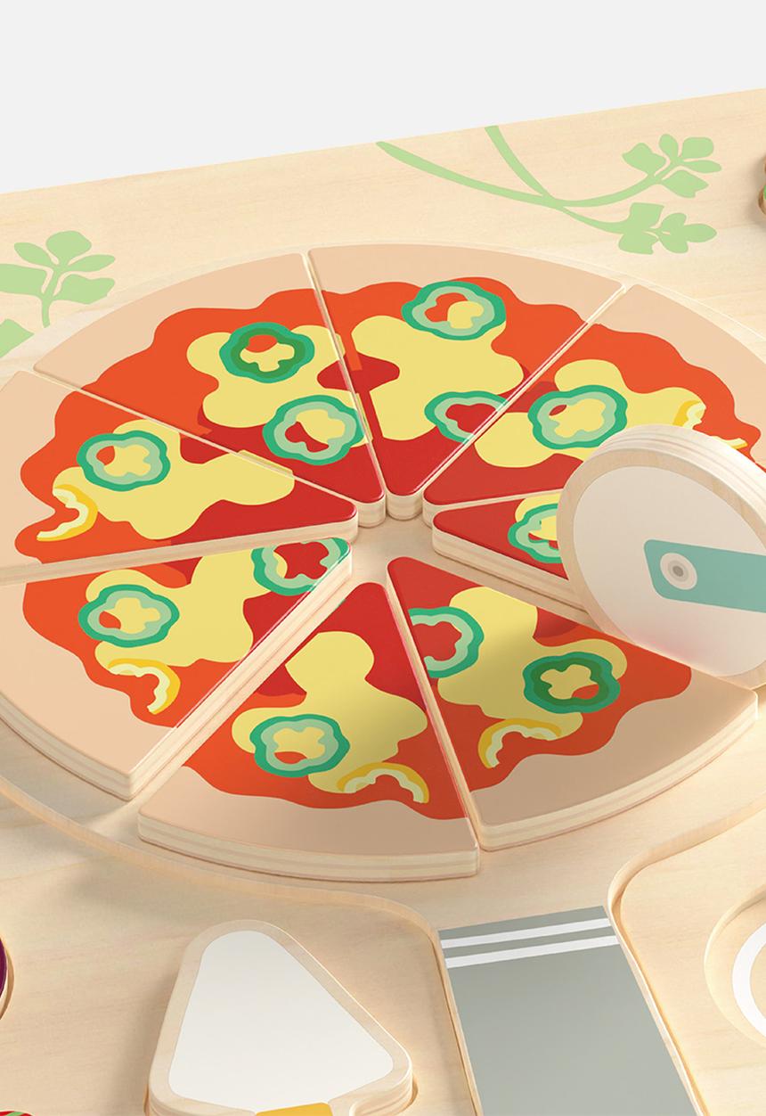 Greenbean Learning - Classic World - Wooden Puzzle - Pizza Maker - 22pcs