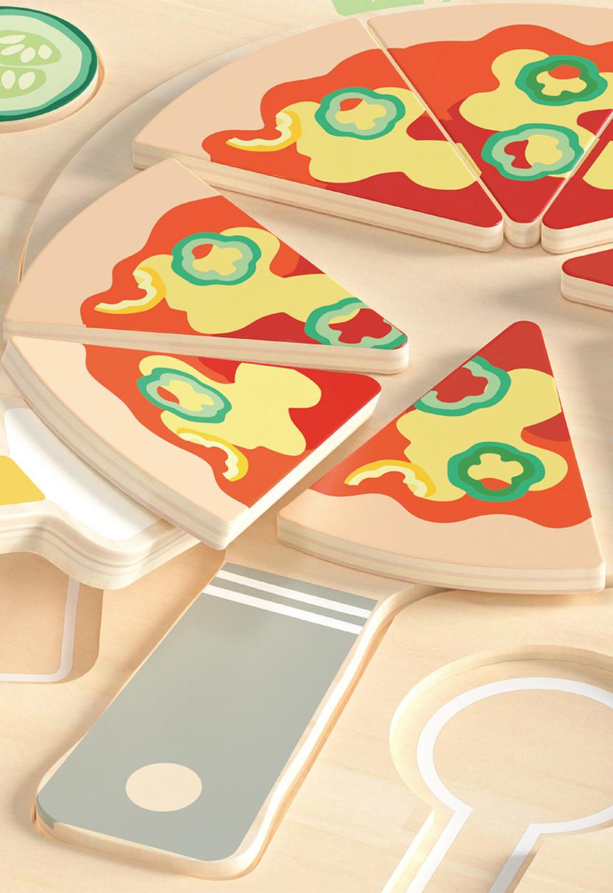 Greenbean Learning - Classic World - Wooden Puzzle - Pizza Maker - 22pcs