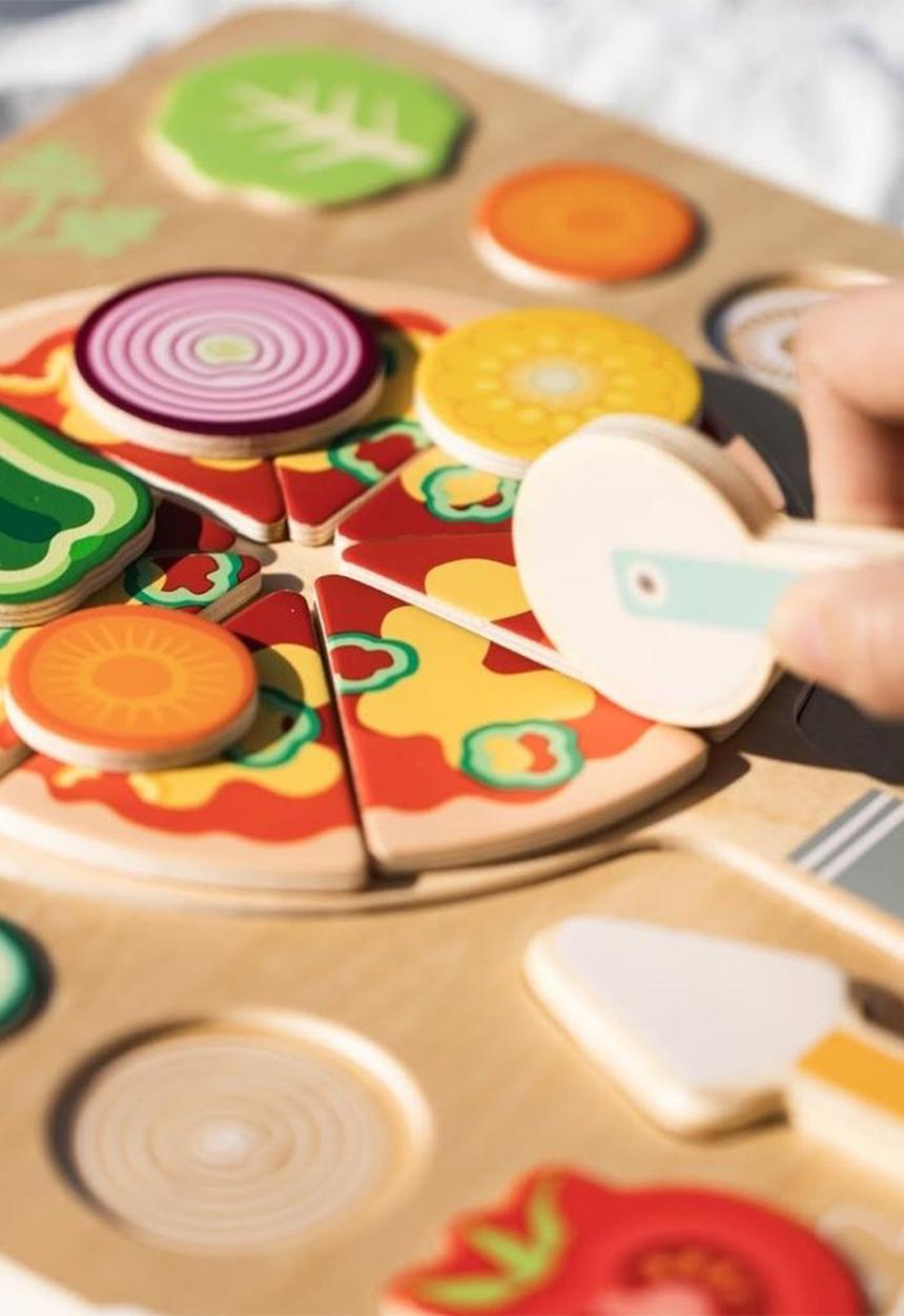 Greenbean Learning - Classic World - Wooden Puzzle - Pizza Maker - 22pcs