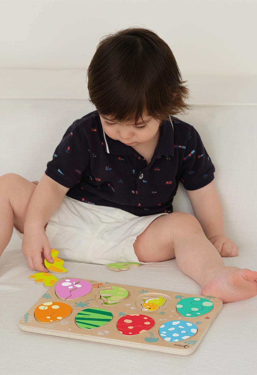 Greenbean Learning - Classic World - Multi-Layered Wooden Puzzle - Dinosaur - 25pcs