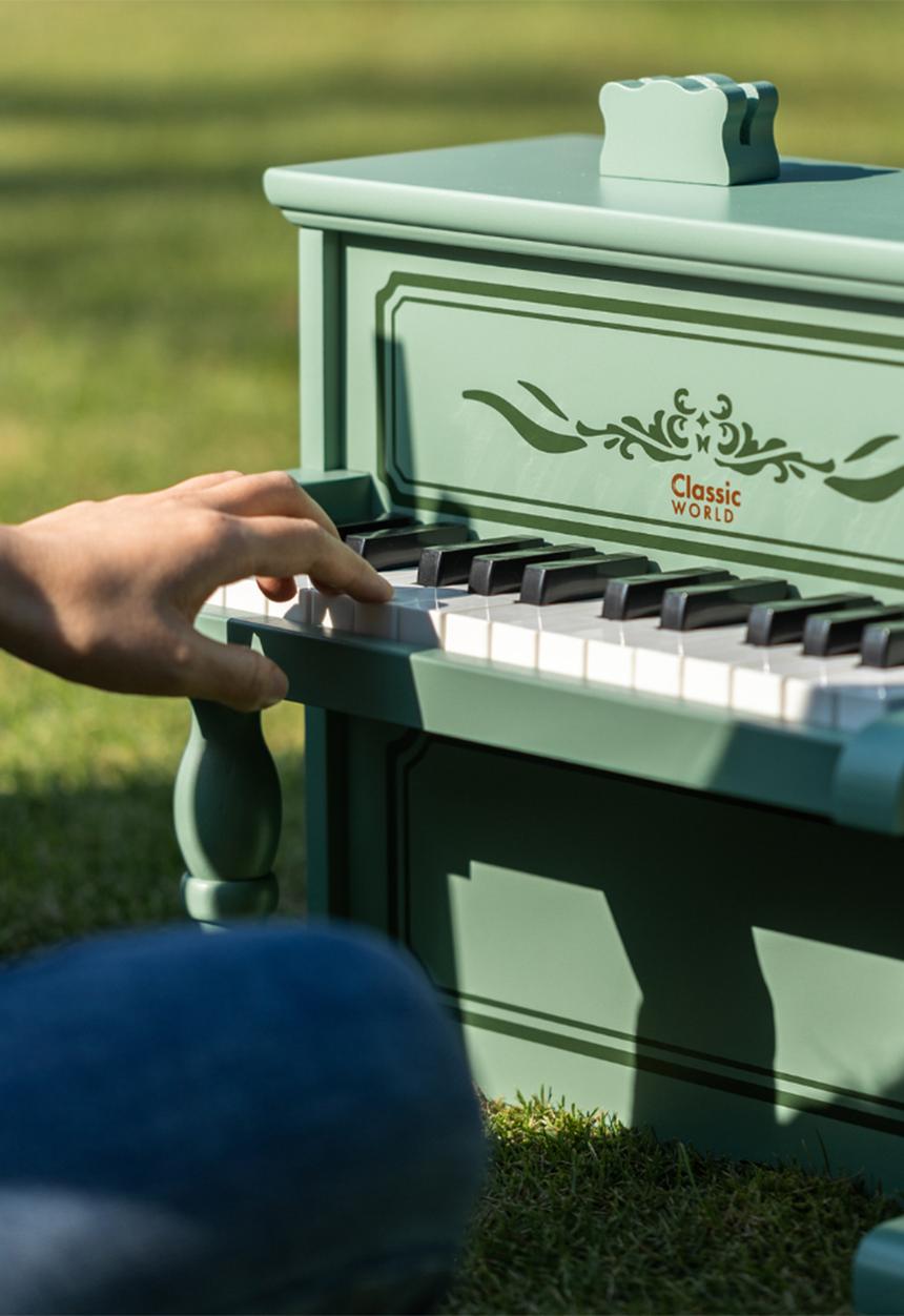 Greenbean Learning - Classic World - Pretend & Play - Wooden Vintage Piano