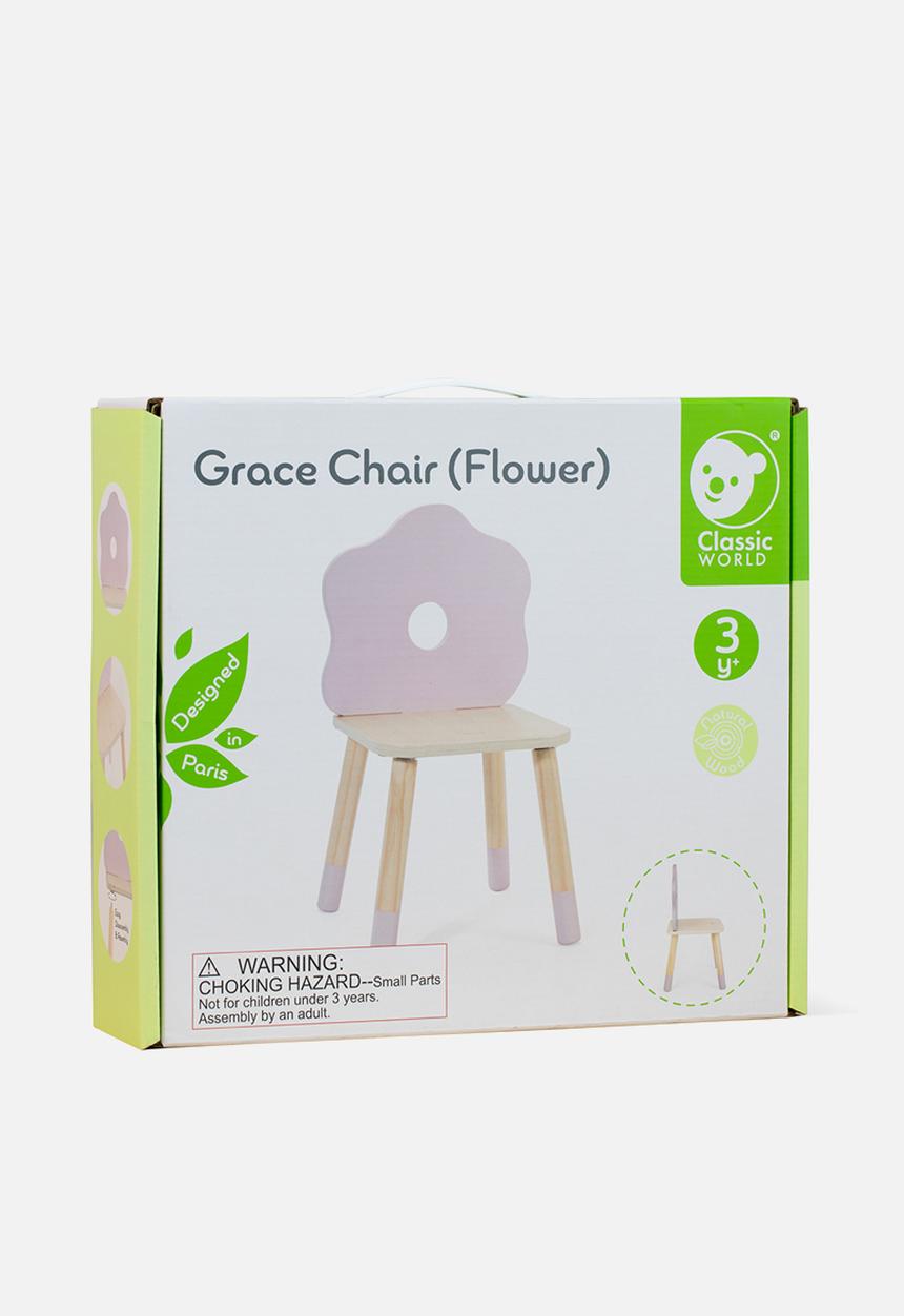 Greenbean Learning - Classic World - Wooden Kids Grace Chair - Flower