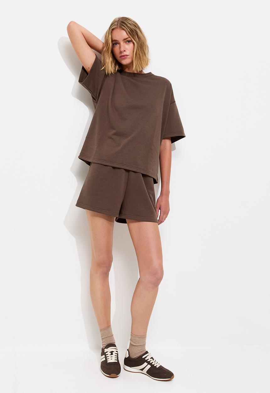 New Look - Vde jogger short - dark brown
