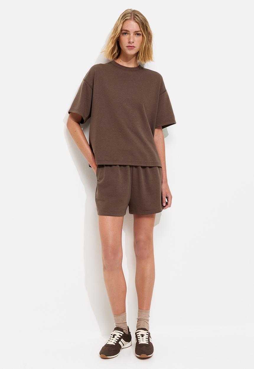 New Look - Vde sweat t-shirt - dark brown