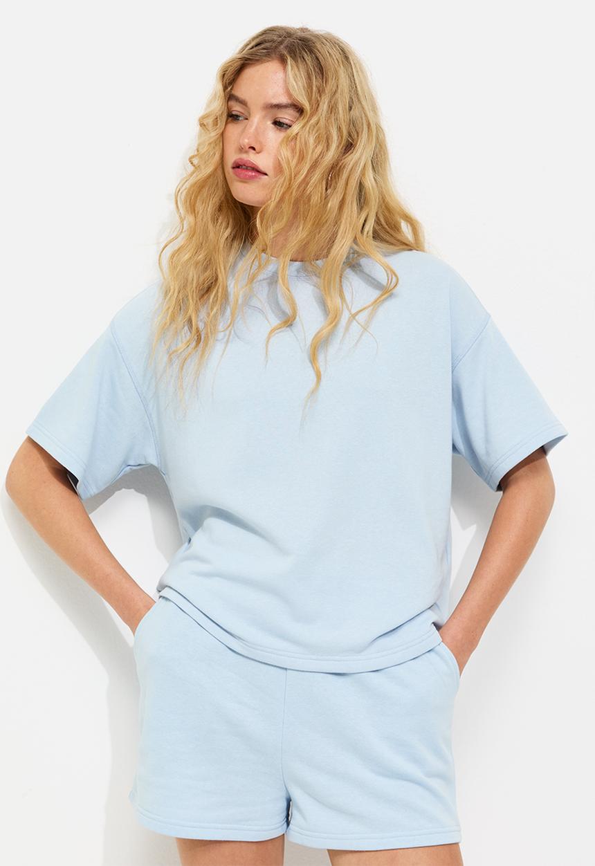 New Look - Vde sweat t-shirt - light blue