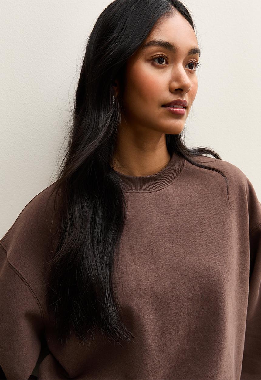 New Look - Vde helsinki sweat - dark brown
