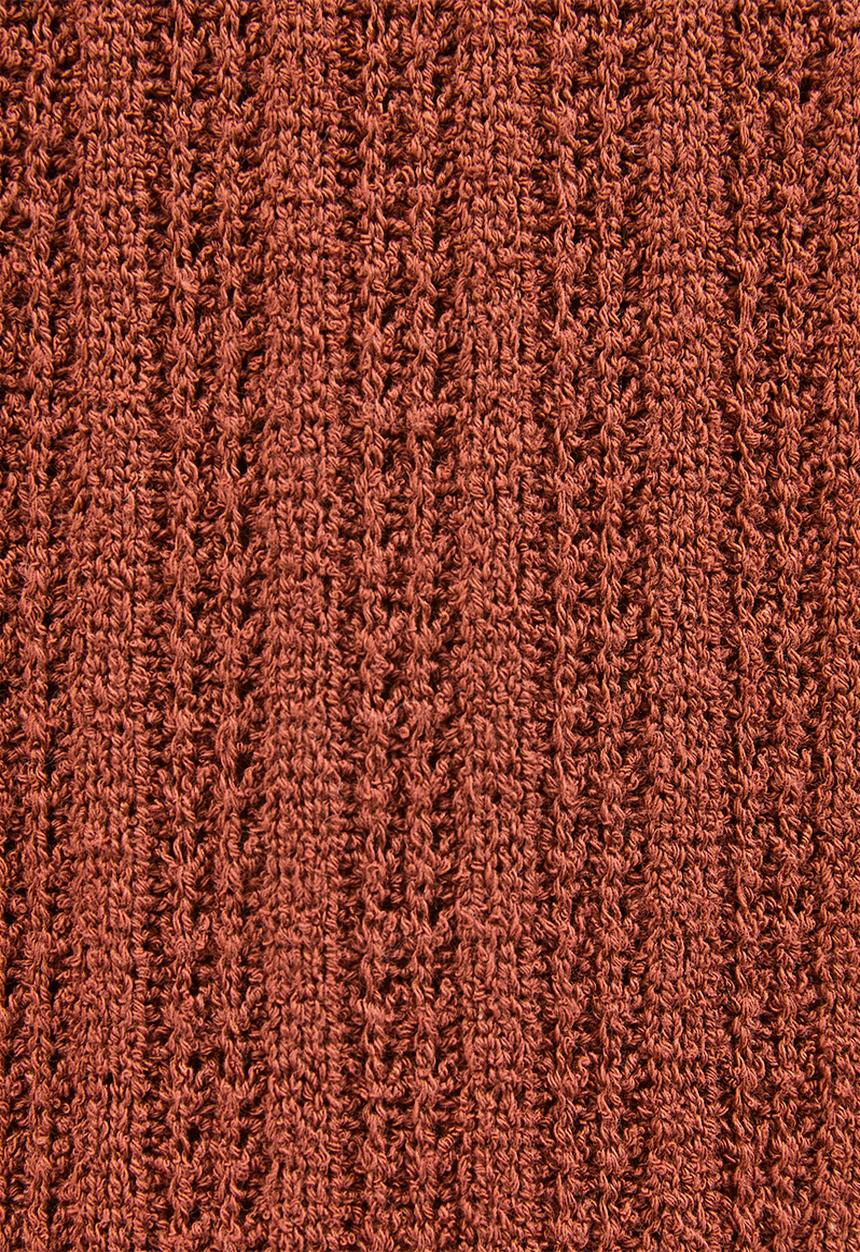 New Look - C&s vde pointelle knit top - rust