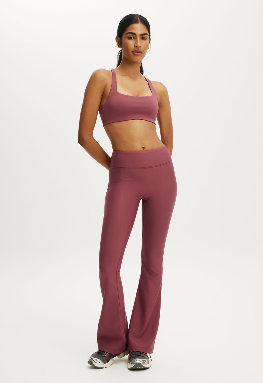 Cotton On - Ultra Move Cross Back Crop - Dusty Rose