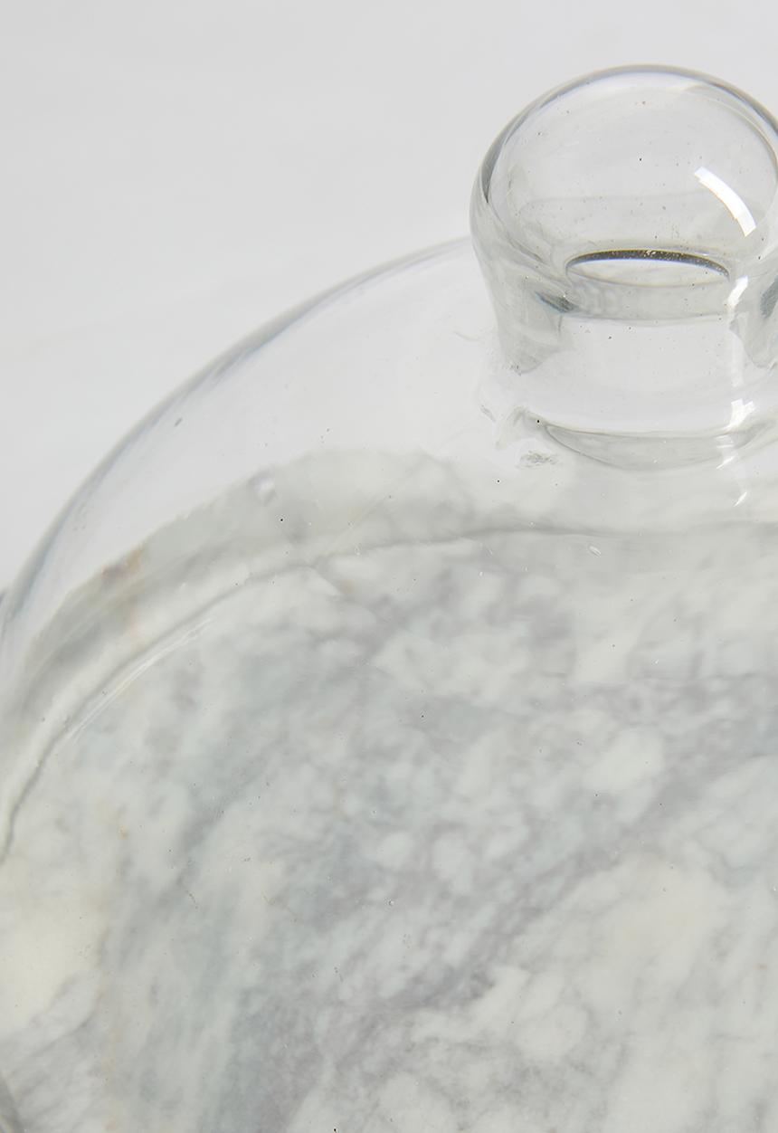 Sixth Floor - Travertine Cheeseboard with Glass Dome - Natural
