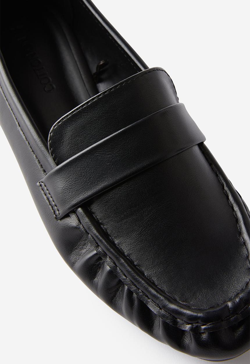 Cotton On - Taylor Ruched loafer - black smooth