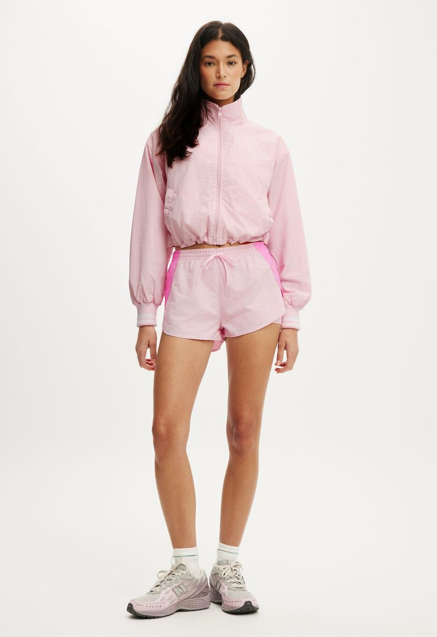 Cotton On - Woven Dolphin Hem Micro Short - Cherry Dream/Sea Pink