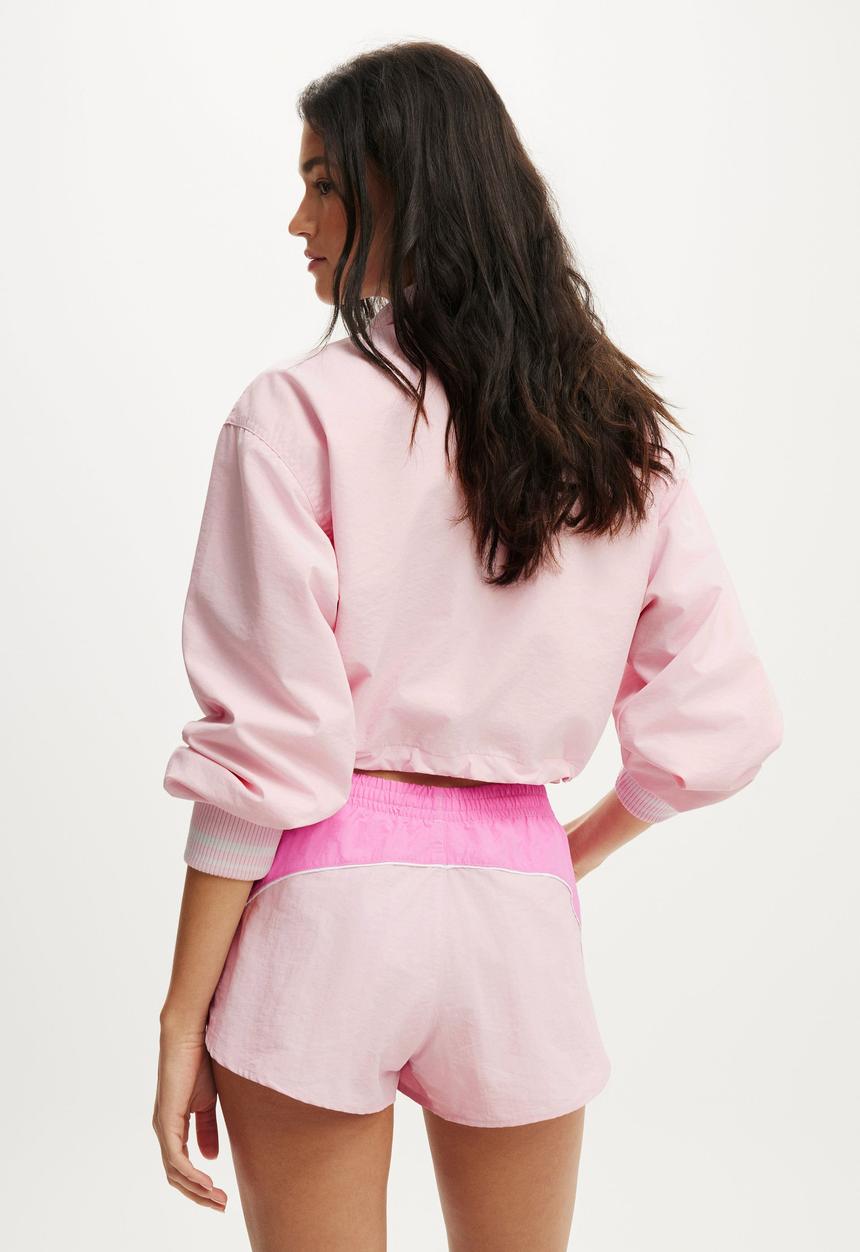 Cotton On - Woven Dolphin Hem Micro Short - Cherry Dream/Sea Pink