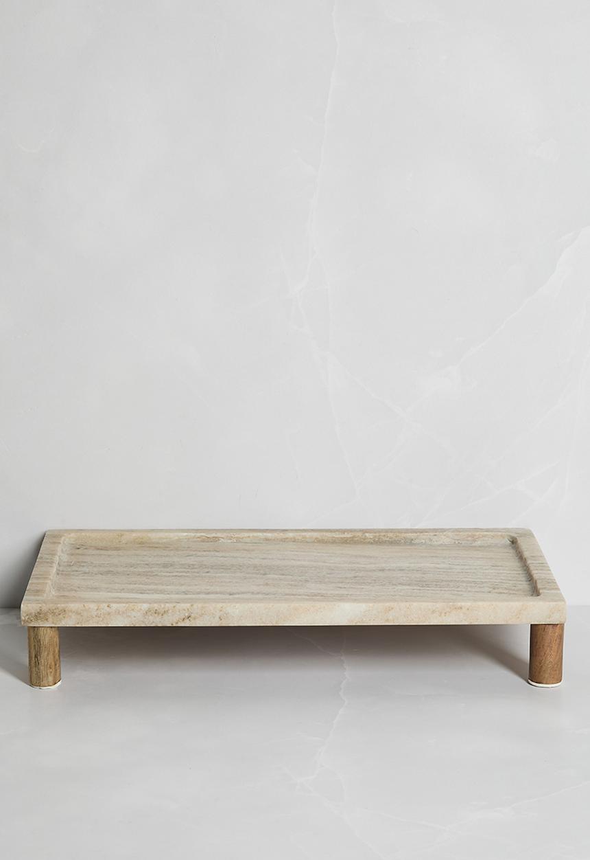 Sixth Floor - Square Marble Décor Tray - Natural