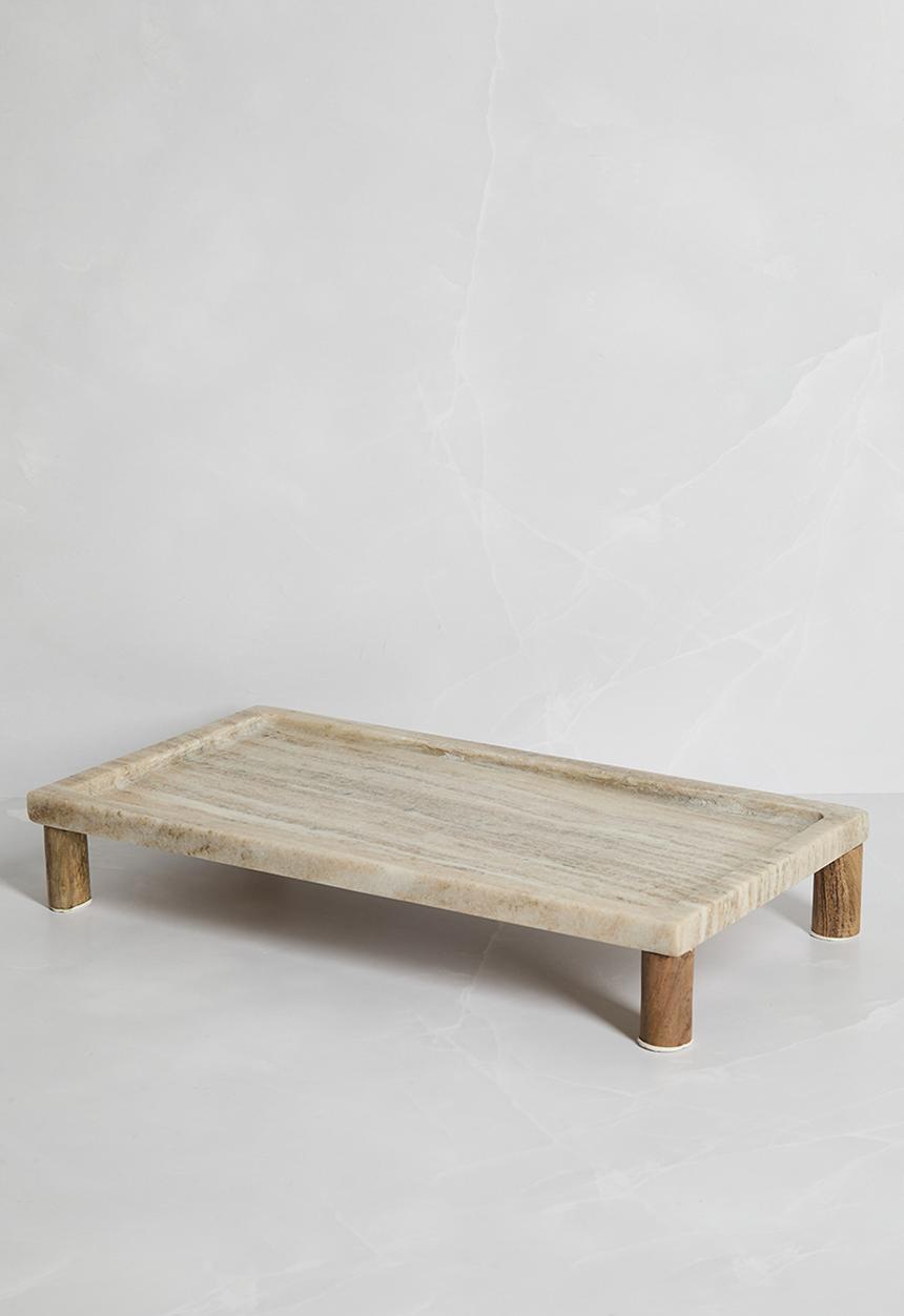 Sixth Floor - Square Marble Décor Tray - Natural