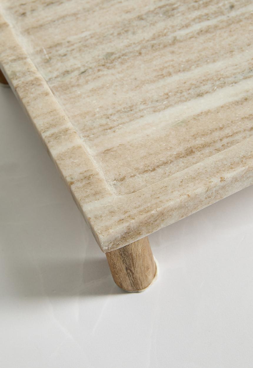 Sixth Floor - Square Marble Décor Tray - Natural