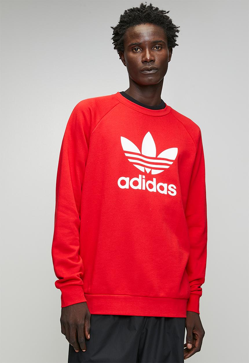 adidas Originals - Trefoil crew sweatshirt - Better Scarlet Red