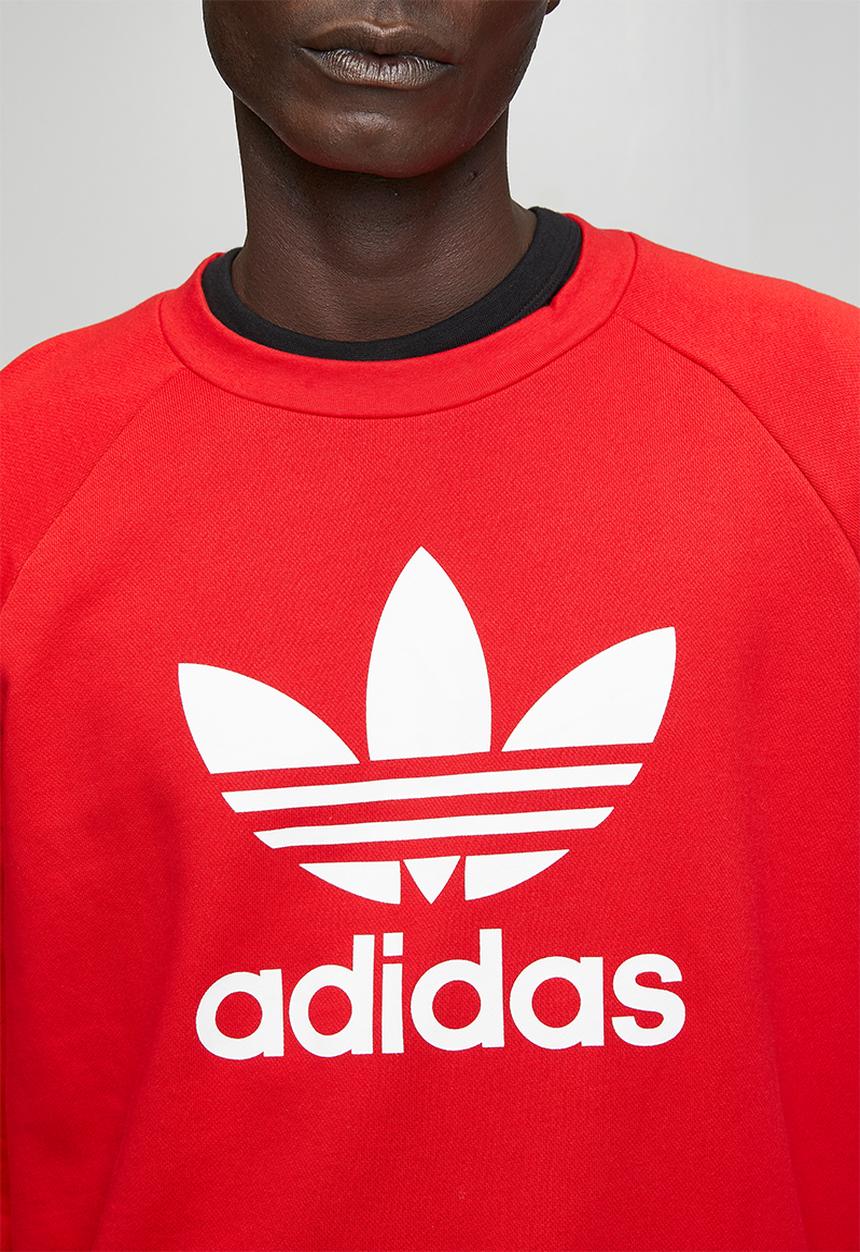 adidas Originals - Trefoil crew sweatshirt - Better Scarlet Red