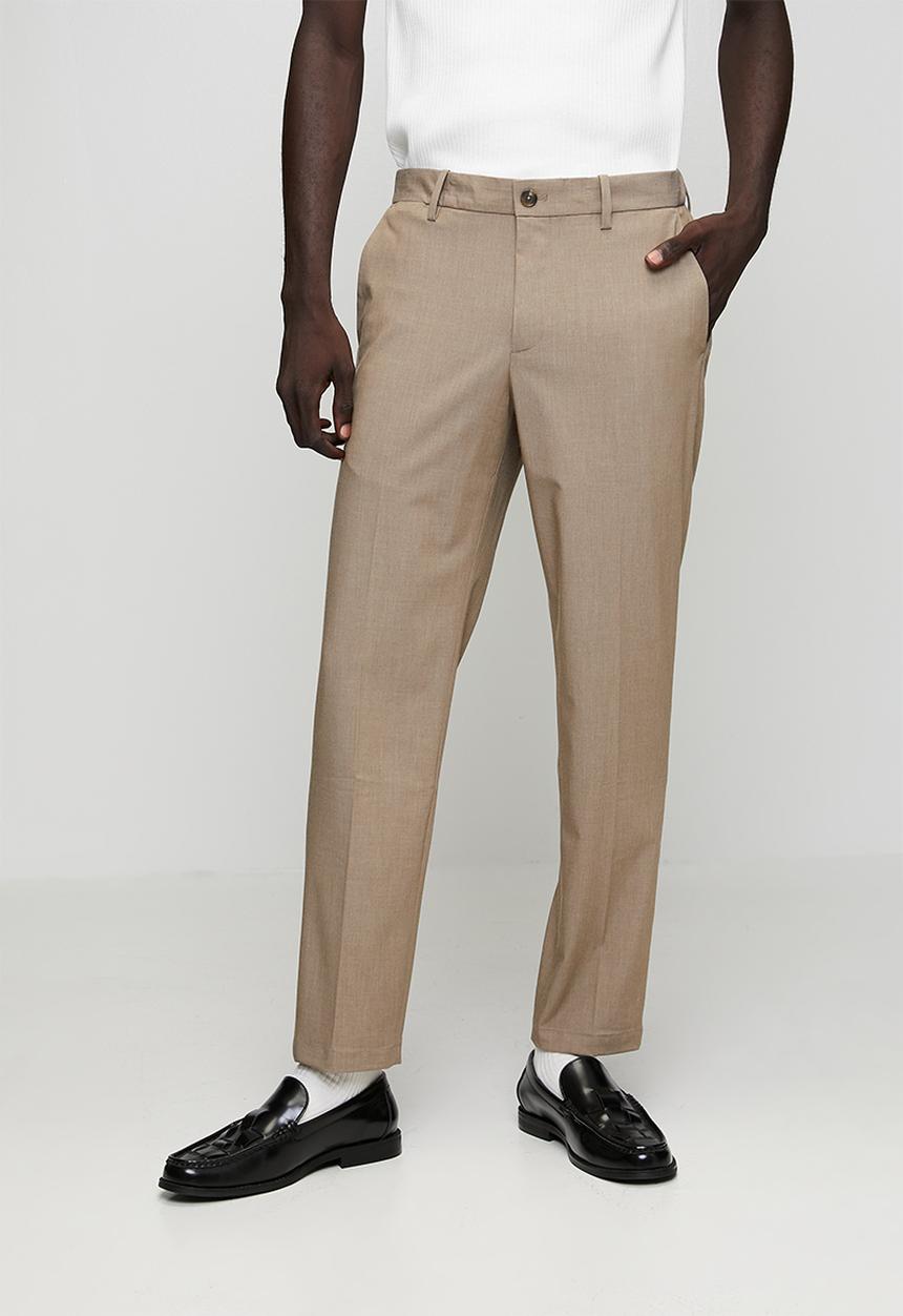 MANGO - Bologna slim-fit comfort-stretch trousers  - Taupe