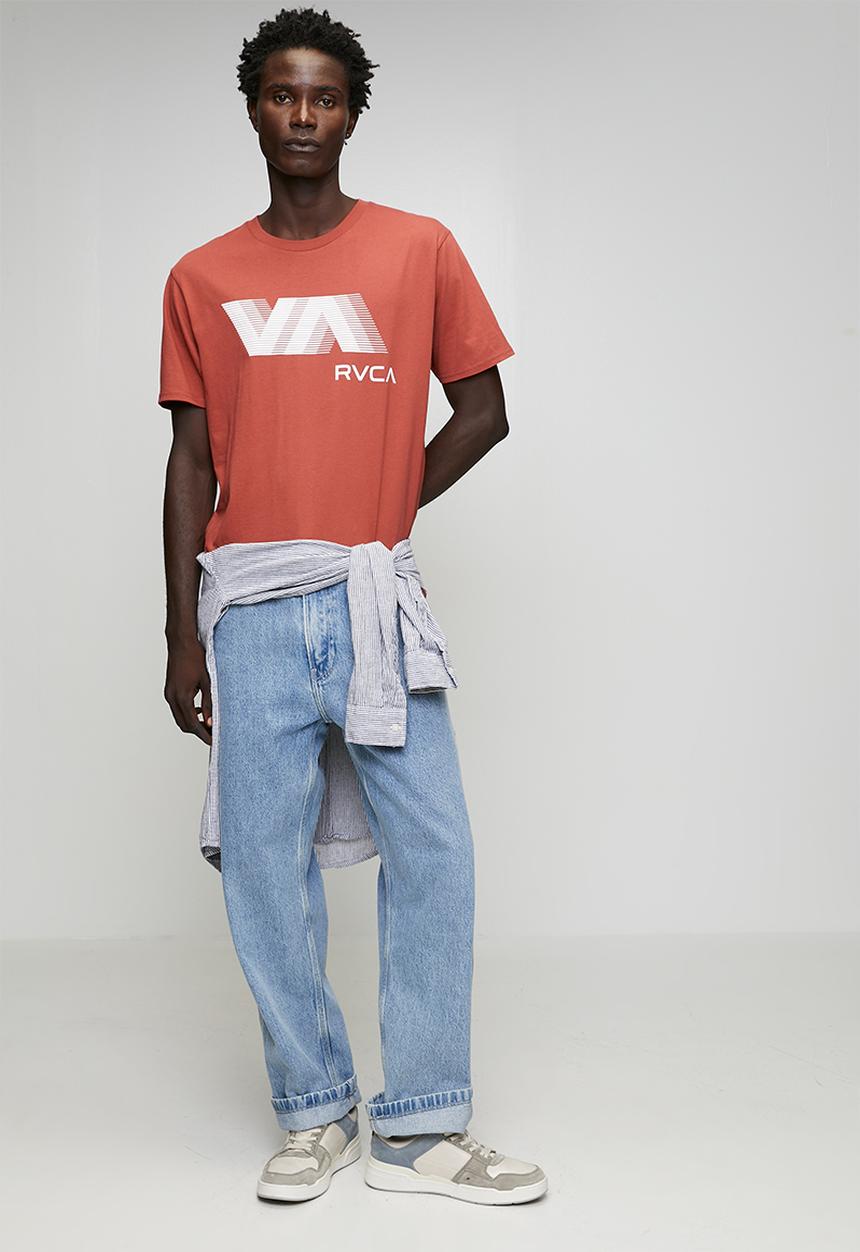 RVCA - Va Blur Short sleeve - Dusty Red