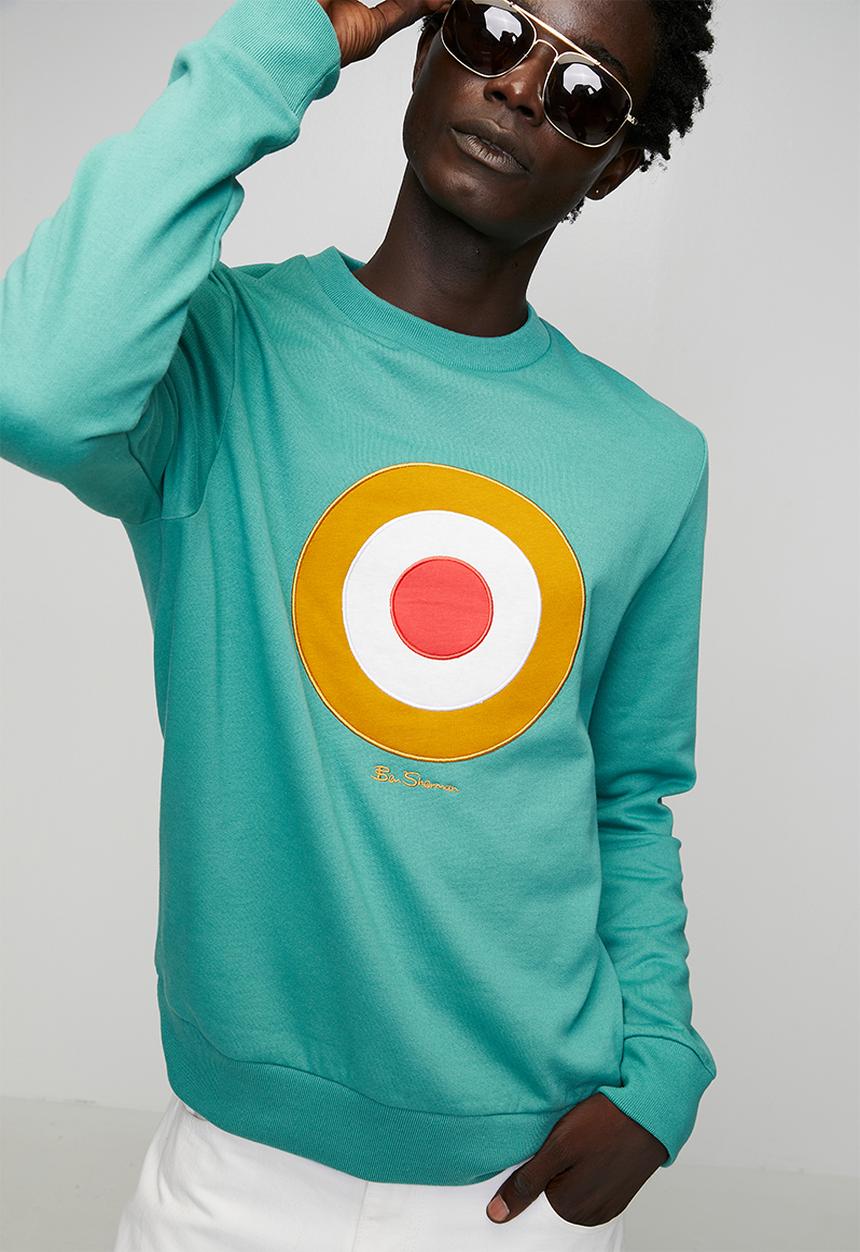 Ben Sherman - Target Crew Sweater - Aqua Teal