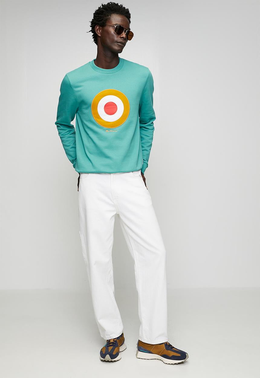 Ben Sherman - Target Crew Sweater - Aqua Teal