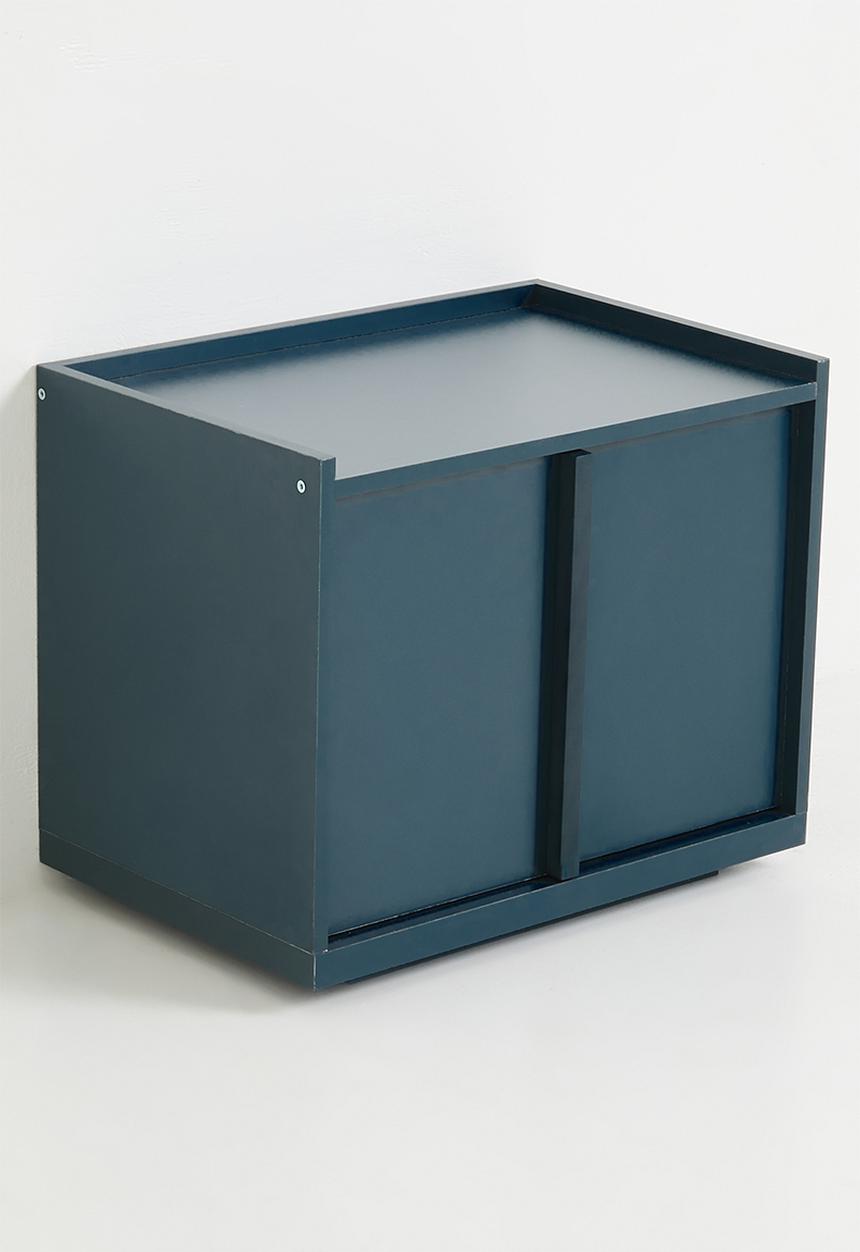 Sixth Floor - Mocha Bedside Table - Petrol Blue