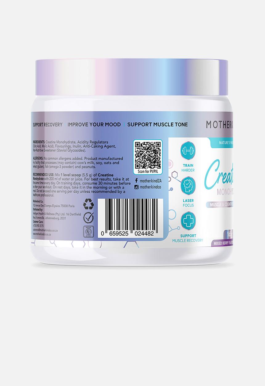 Motherkind - Creatine Monohydrate 165g - Mixed Berry