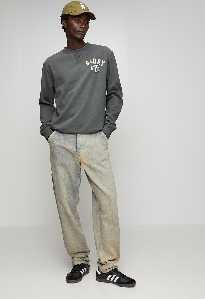 Superdry. - Vintage Athletic Crew - Dark Shadow Grey
