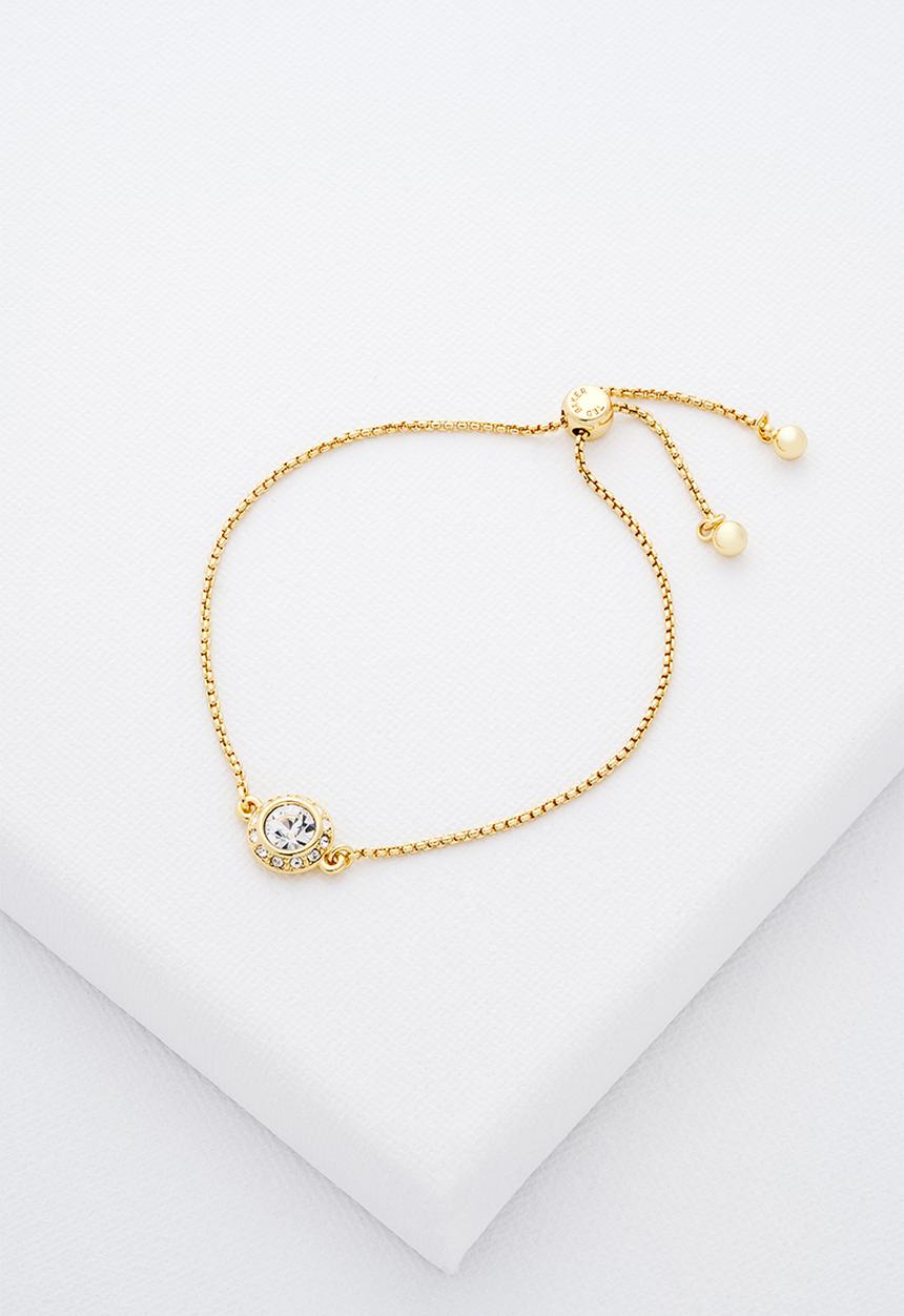 Ted Baker - Soleta solitaire sparkle crystal adjustable bracelet - gold/clear