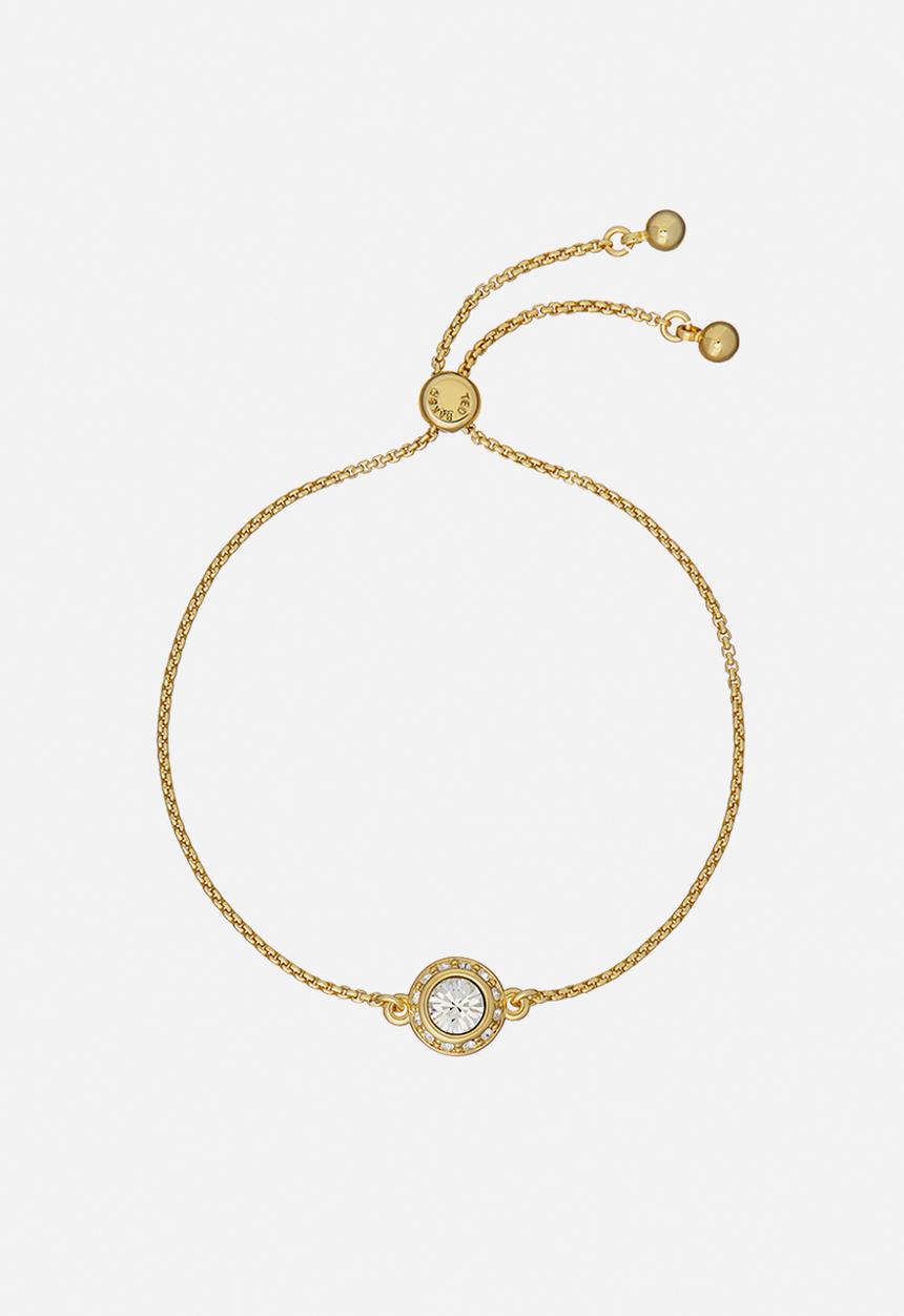 Ted Baker - Soleta solitaire sparkle crystal adjustable bracelet - gold/clear