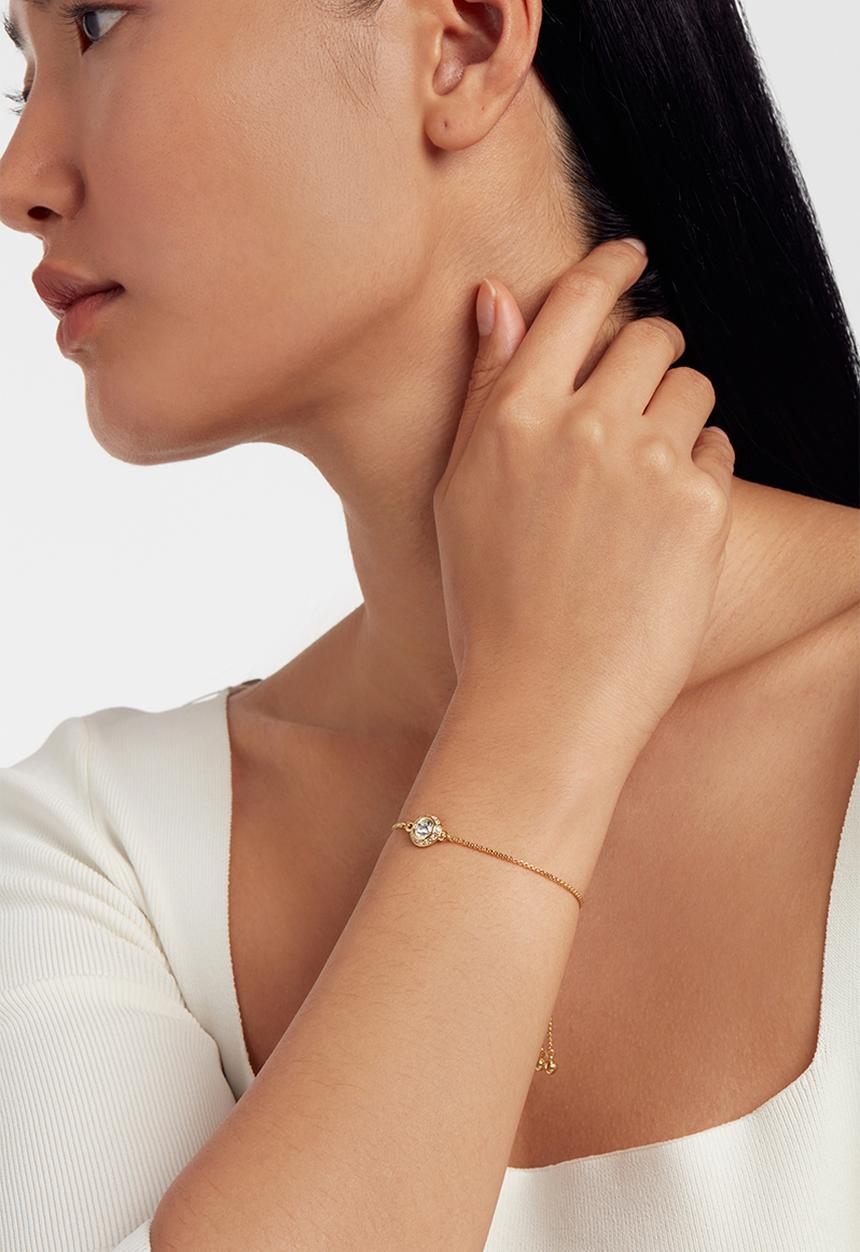 Ted Baker - Soleta solitaire sparkle crystal adjustable bracelet - gold/clear