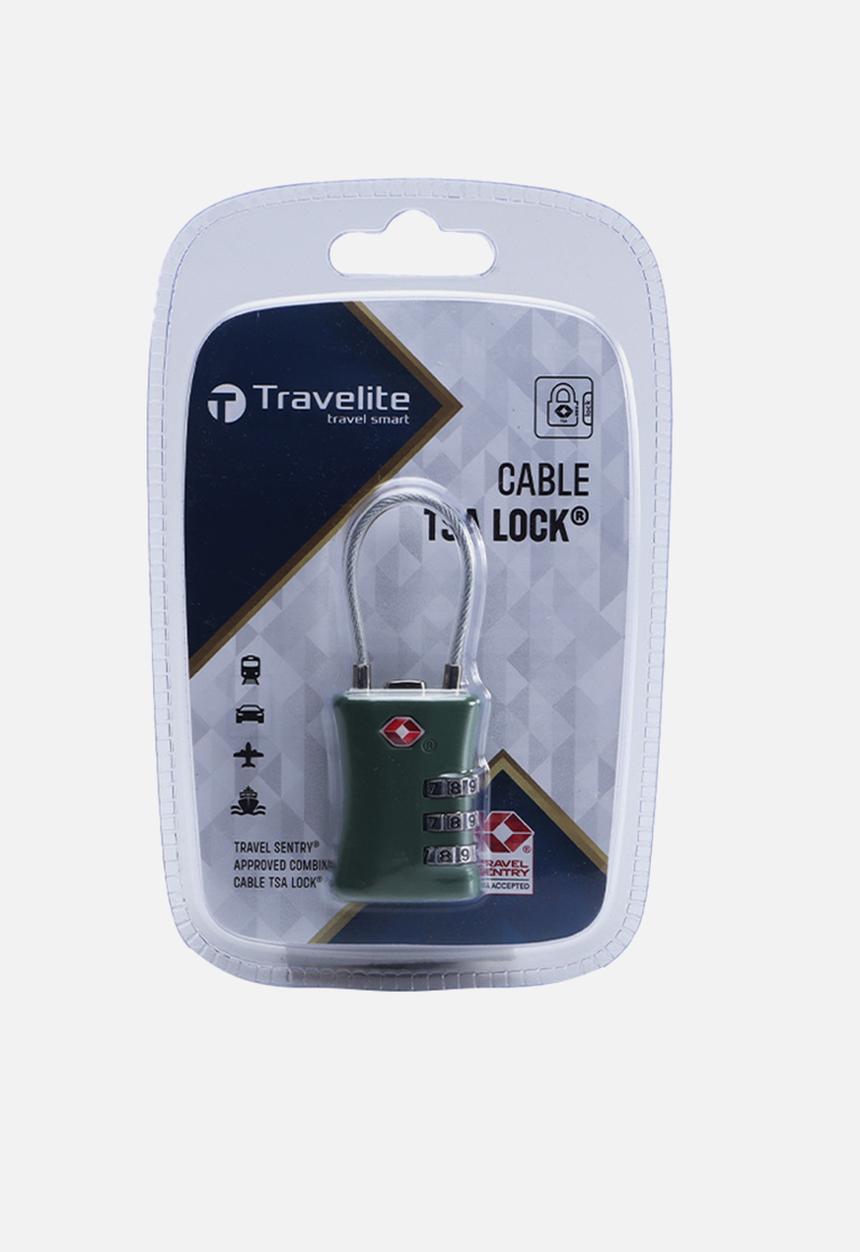 Travelite - Travelite Cable 3 Dial Combination Tsa Lock -  Green