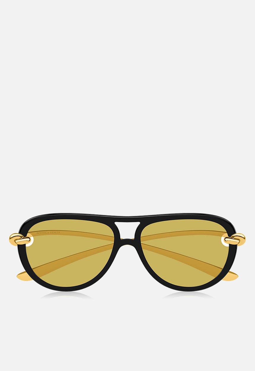 BOTTEGA VENETA - Knot Aviator Sunglasses - Black