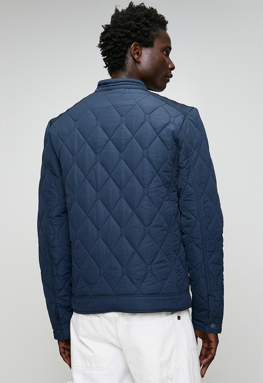Ben Sherman - Quilted Padded Bomber Jacket - Navy