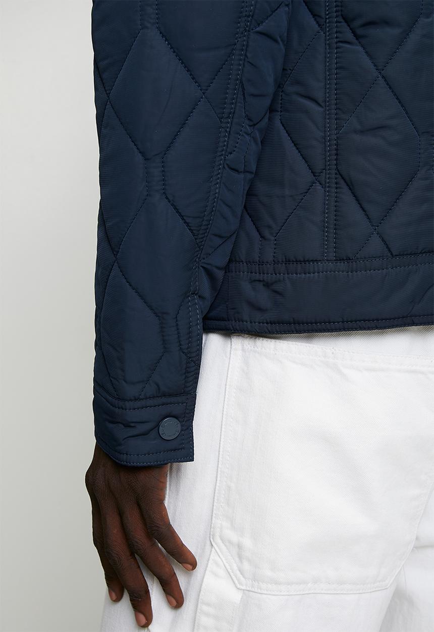 Ben Sherman - Quilted Padded Bomber Jacket - Navy