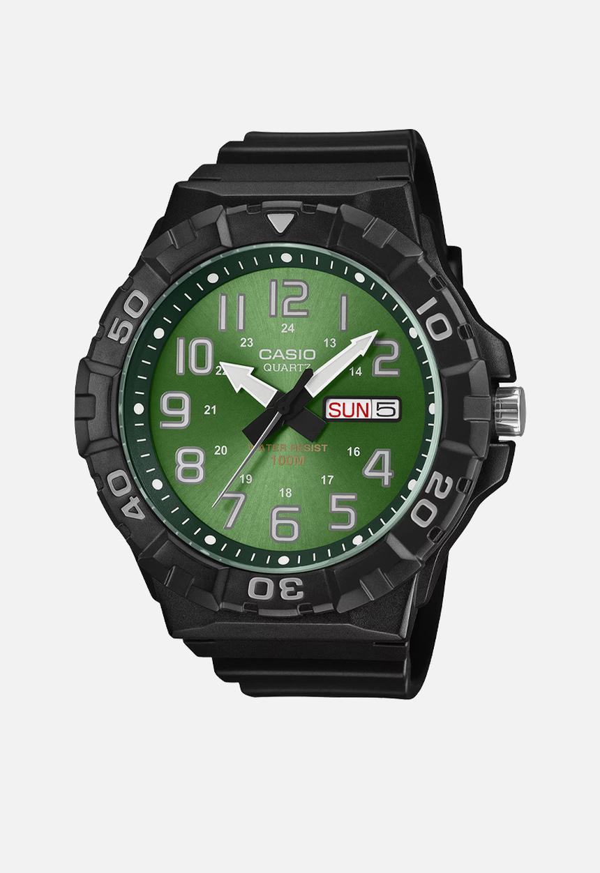 Casio - Analog Rot Bez Grn Resin - Black