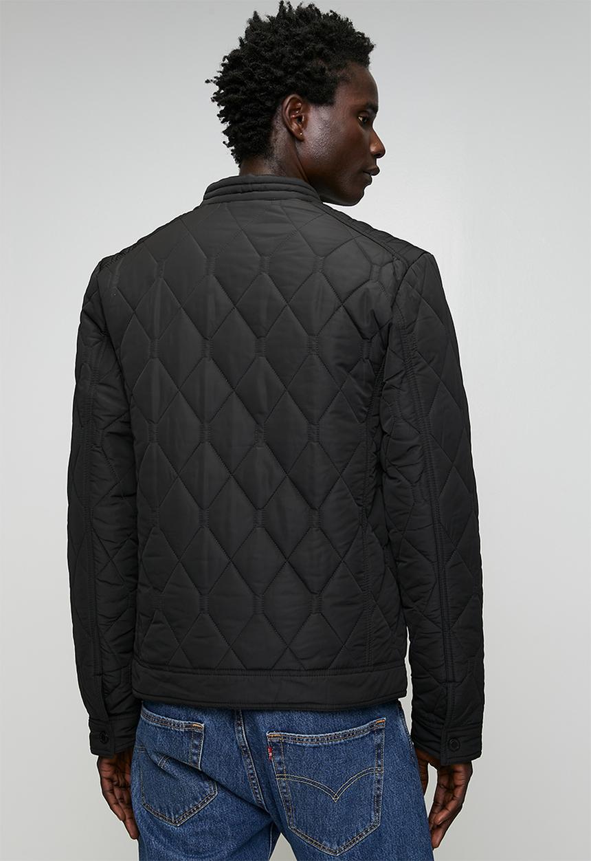 Ben Sherman - Quilted Padded Bomber Jacket - Black