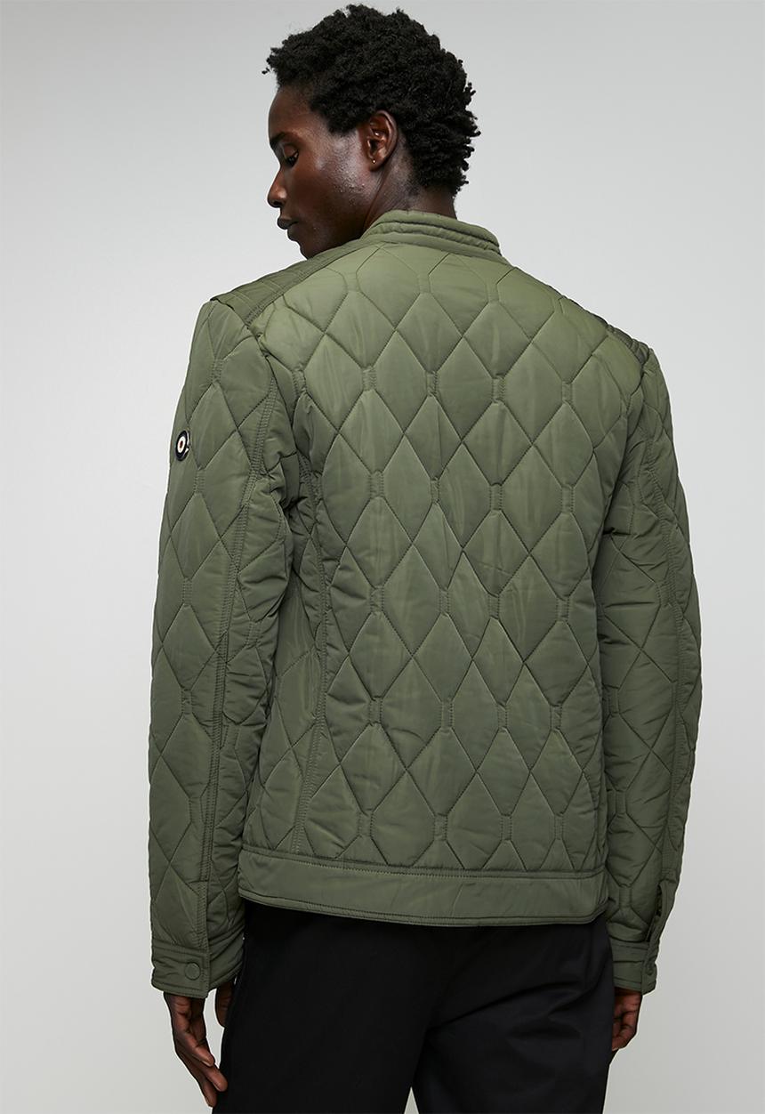 Ben Sherman - Quilted Padded Bomber Jacket - Olive