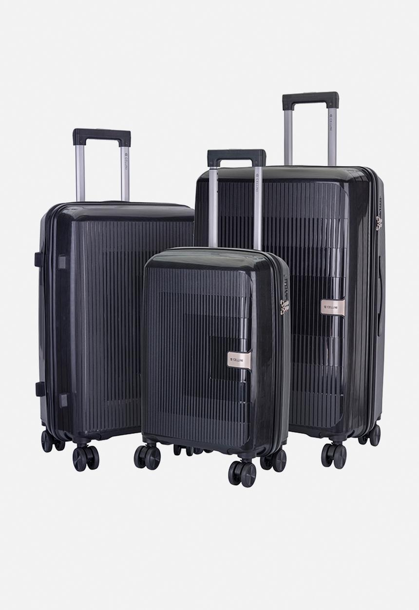 Cellini - Cellini Trio 3 Piece Luggage Set - Black