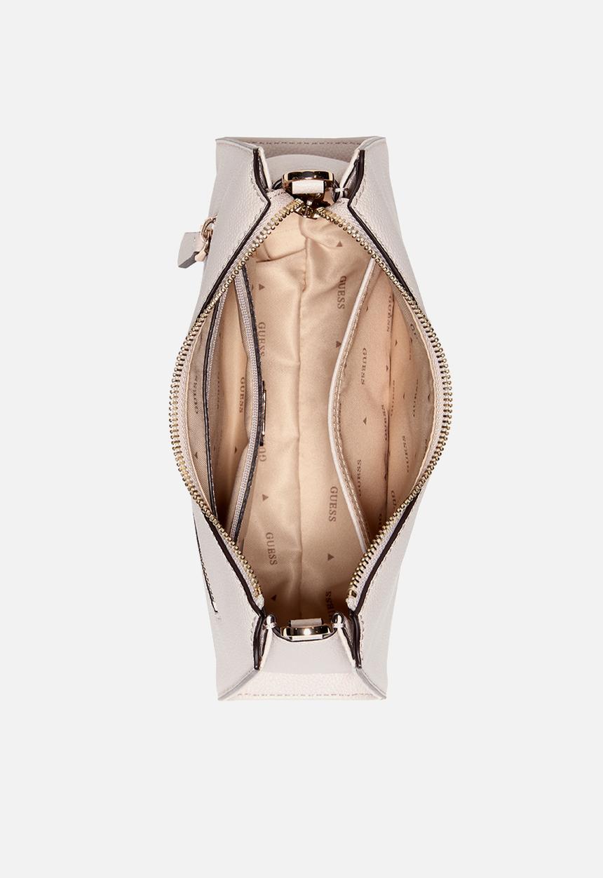 GUESS - Lucci Top Zip Shoulder Bag - Light Taupe