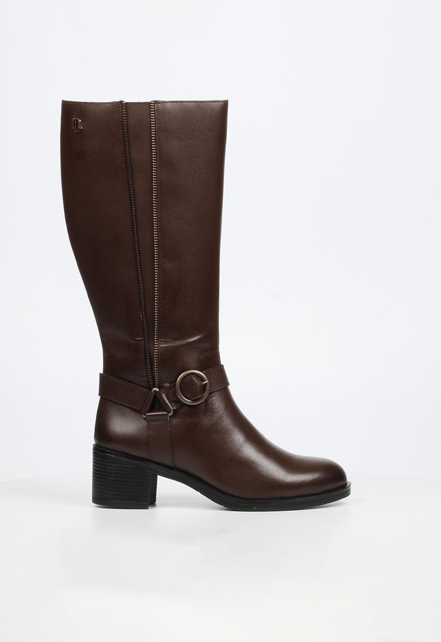 Nicci Tyler - Bruna 1 knee length leather boot - chocolate